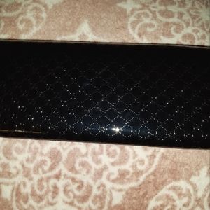 COPY - Black Gucci Embossed Patent Leather Clutch